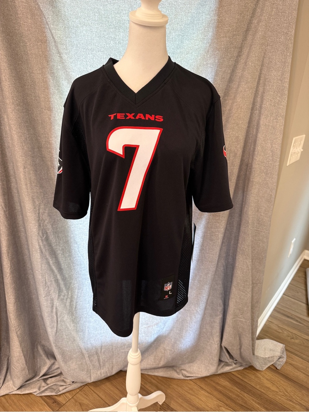 NWT Houston Texans C.J. Stroud #7 Jersey Kids Youth L 14/16 Black NFL Football